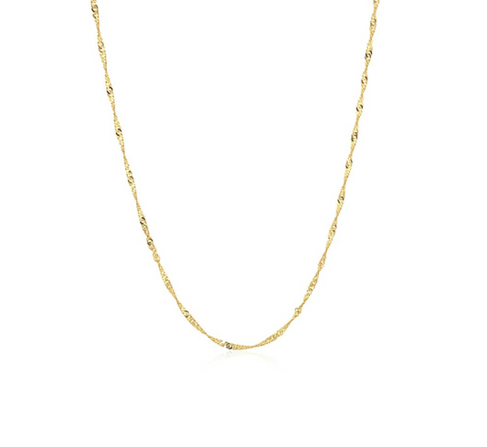 Singapore Necklace 10K Yellow Gold